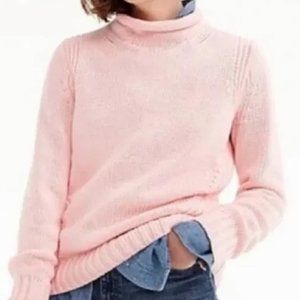 J. Crew Pink Roll Neck Sweater Sz Medium